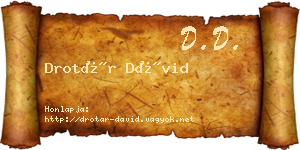 Drotár Dávid névjegykártya