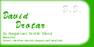 david drotar business card