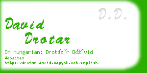 david drotar business card